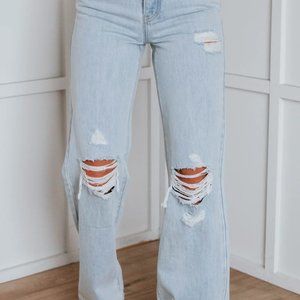 Arlo KanCan Wide Leg Jeans - Light Wash